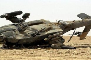Helicoptère niger écrasé