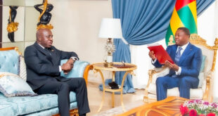 Faure Gnassingbé reçoit un message du président angolais