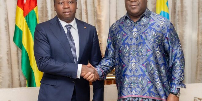 Faure Gnassingbé entame des discussions avec Felix Tshisekedi