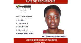 Hounaké Lolita : le HTCE France donne des nouvelles de l’étudiante togolaise disparue en France